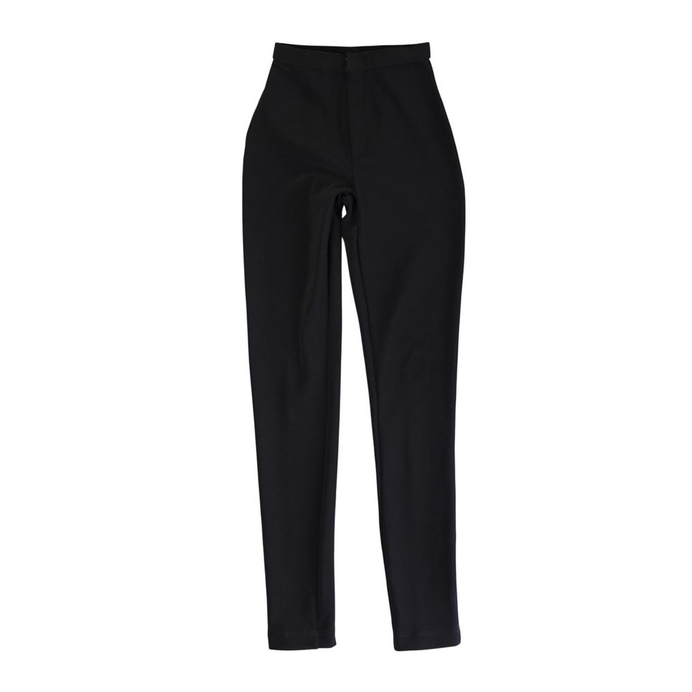 Vintage Equestrian Style Pants Womens S Black High Rise Tapered Stretch 90s Rib